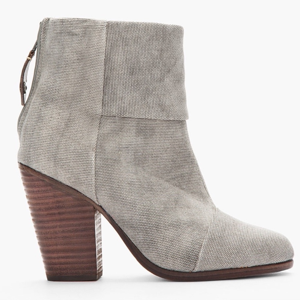 Rag & Bone | Newbury Bootie Gray Linen Canvas (limited ed.)